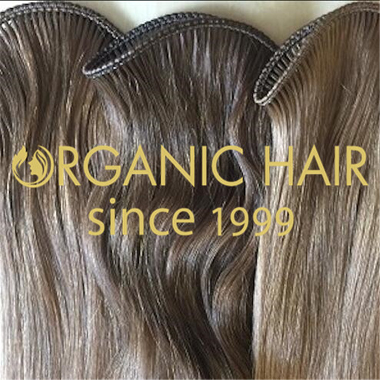 Whloesale no glue100% cuticle intact virgin remy micro thin single hand tied weft A36